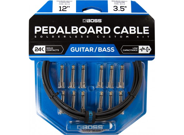 <b>BOSS BCK-12 Kit de 3,5 metros de cabo e 12 fichas Jack sem solda para pedalboards</b> <b>BOSS BCK-12 Kit de 3,5 metros de cabo e 12 fichas Jack sem solda para pedalboards</b>